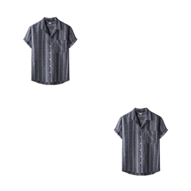 Camisa de hombre Sonducket poliéster transpirable reutilizable Vintage playa manga corta L 2piezas