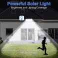 thumbnail image 2 of Lapalife Solar Lights Outdoor 104 LED Motion Sensor Wall Lights with 3 Working Modes 120 Degree Coverage, IP65 Waterproof Wireless Solar Powered Lights for Patio Garden Porch Lawn Backyard Garage 1PCS, 2 of 7