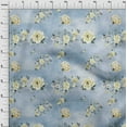thumbnail image 4 of oneOone Polyester Spandex Grayish Blue Fabric Floral Floral With Texture Sewing Material Print Fabric By The Yard 56 Inch Wide, 4 of 5