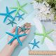 thumbnail image 3 of Set de 8 estrellas de mar de resina en 4 estilos diferentes, de 6 a 12 cm (2,4 a 4,7 pulgadas). Ideal para manualidades. Adornos de estrellas de mar en tonos verde y azul., 3 of 5