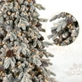 thumbnail image 4 of Christmas Trees 9FT Flocked PE/PVC Christmas Tree with 1250 Warm White LED Lights – 2138 Tips, 52 Natural Pine Cones, Snowy Effect, Hinged Branches, Metal Stand,Artificial Christmas Trees, 4 of 10