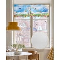 thumbnail image 4 of Cartoon Bunny Linen Curtain Valance for Bedroom/Bathroom/Kitchen/Office/Living/Dining Room Windows, Colorful Easter Eggs Spring Mushroom Rod Pocket Topper Decorative Cafe Drapes Panel 42"x18", 4 of 6