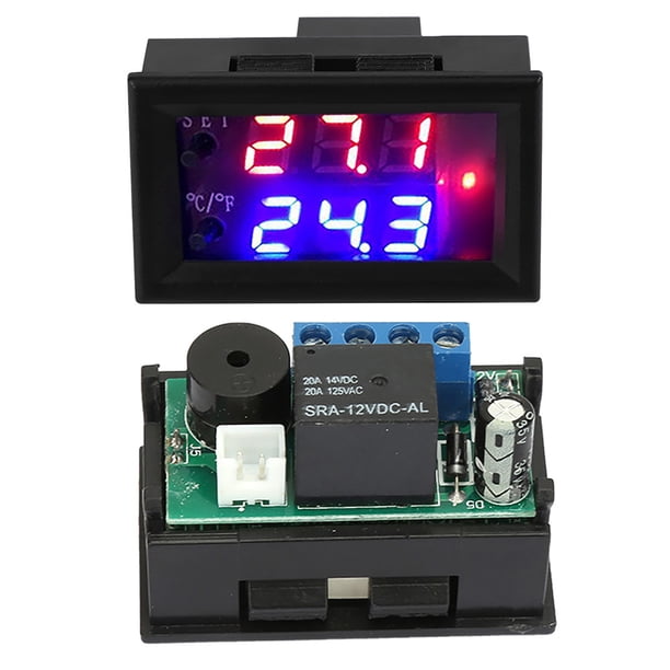 Controlador de temperatura DC12V 20A Relé Pantalla digital Microordenador Termostato Controlador de temperatura Interruptor con sensor impermeable para equipos industriales ANGGREK Otros