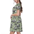 thumbnail image 2 of Balery Farm Cows Vestidos sueltos de manga corta para mujer, vestidos de verano 2025, vestidos casuales de corte A con vuelo., 2 of 6