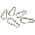 thumbnail image 2 of Fdit 5pcs 80mm Locking Carabiner Clip Heavy Duty Spring Snap Hook With Nut Lock Buckle For Camping,Heavy Duty Carabiner Clip,Spring Snap Hook, 2 of 8
