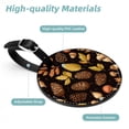 thumbnail image 4 of 2Pcs Leather Round Acorns Cruise Luggage Tag with Privacy Cover and Name ID Tag - Suitable for Travel Handbags Backpacks School Bags Luggage Tags, 4 of 7