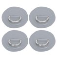thumbnail image 2 of Juego de 4 cordones elásticos de PVC gris con anillos en D y acolchado de acero inoxidable para una fijación segura, 2 of 8