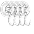 thumbnail image 1 of 4 paquetes de ganchos con ventosa, fuerte poder de succión, plástico duro transparente, extraíble y reutilizable, antiagua caliente para ducha, baño, vidrio, puerta, ventanas, cocina, 1 of 8
