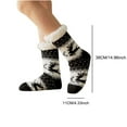 thumbnail image 4 of Xfvqtps Christmas Slipper Socks for Women with Grippers Thick Slipper Non Slip Home Fuzzy Warm Winter Fluffy Socks Black, 4 of 8