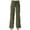 Army Green, variant on Womens Casual Pants for Summer Women's Solid Color Strapped Pockets Loose Casual Wide Leg Casual Pants Pants, Size XXL