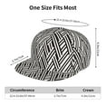 thumbnail image 4 of Hirioo Black White Stripes for Baseball Cap Men Cap Flat Brim for Men Women Teens Adjustable Baseball Cap, 4 of 7