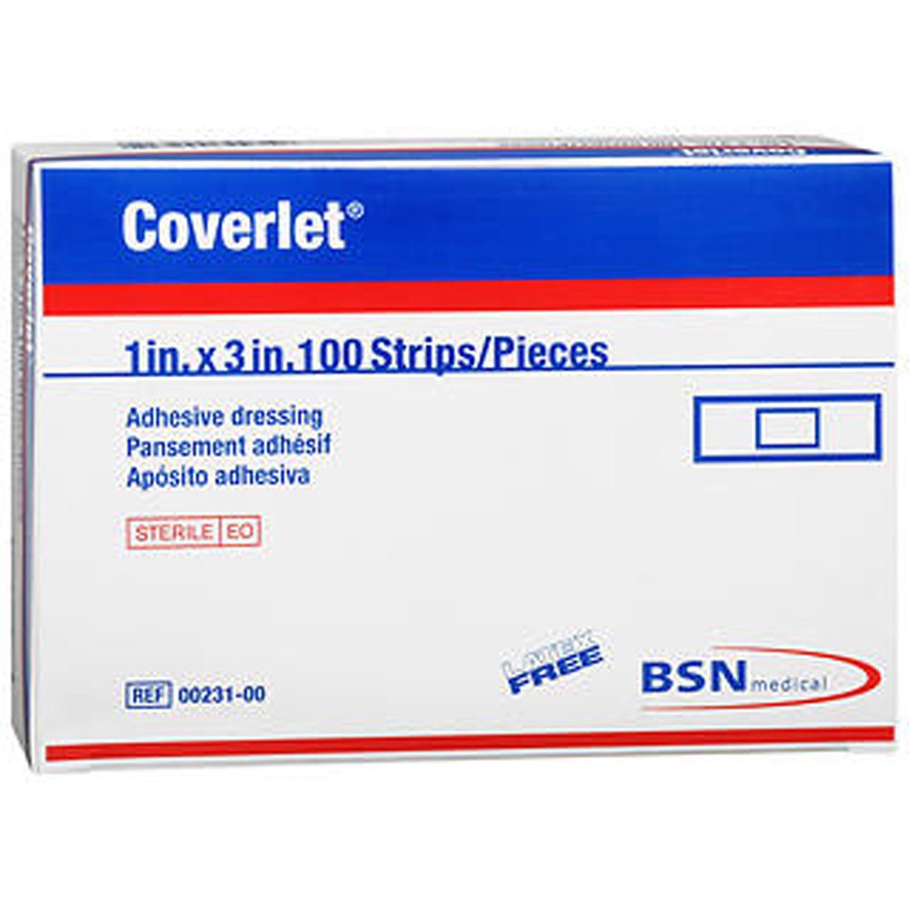 Coverlet Fabric Adhesive Bandage Strip, 1" x 3", 100 Count Walmart