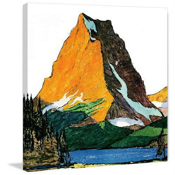 "Sun Mountain" Painting Print on Wrapped Canvas