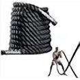 thumbnail image 3 of Max4out Battle Ropes 1.5 inch 30 ft - Polyester Workout Rope Heavy for Home Body Workouts Building Muscle, Gray Black, 3 of 4