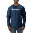thumbnail image 1 of Dreamin' Dr Martin Luther King Jr. 1963 Mens Long Sleeve Shirt, Vintage Heather Navy, Medium, 1 of 3