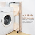 thumbnail image 3 of Carrito de lavandería STORAGE MANIAC plegable con ruedas de 65 L, color beige, 3 of 9