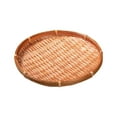 thumbnail image 3 of Bandeja de almacenamiento, cesta tejida, recogedor redondo, cesta de pan para verduras, bandeja para servir, cesta de frutas para gabinete, cocina, 22cm, 3 of 9