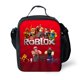 thumbnail image 3 of Roblox-Bolsa de almuerzo para estudiantes de escuela primaria y secundaria, bolso de hombro de tela Oxford, Satchel de dibujos animados de Anime, 3 of 4