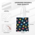 thumbnail image 4 of DouZhe Reusable Grocery Bags, Cartoon Aliens Game Monsters Lightweight Polyester Canvas Cloth Tote Bag for Travle Gym Shopping School, 15" x 16", 4 of 7