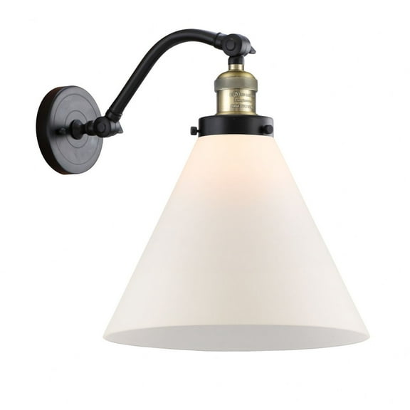 515-1W-BAB-G41-L-Innovations Lighting-Cone - 1 Light Wall Sconce In Industrial Style-14 Inches Tall and 12 Inches Wide-Black Antique Brass