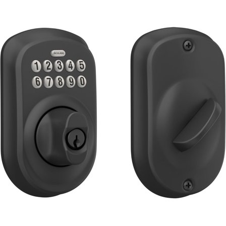SCHLAGE BE365 PLY 622 Keypad Electronic Deadbolt, Matte Black