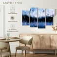 thumbnail image 5 of Elephant Stock Abstract Navy Blue Wall Art - Horizontal Multi Panel Canvas - Living Room Wall Decor - Abstract Multi Panel - Black And Purple Decor - 43" x 27", 5 of 8