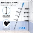 thumbnail image 6 of TINANA Shower Caddy with Tension Pole: 4 Tier Adjustable L-shaped Corner Shower Organizer for Bath Essentials, 43.5 to 120 Inch, Black, 6 of 6