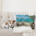 thumbnail image 4 of Ambesonne Romantic Throw Pillow Cover 2 Pack, Tahoe Snowy Mountain, 20", Pale Blue Green Eggshell, 4 of 7