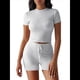thumbnail image 1 of Conjuntos de Chándal de Dos Piezas de Verano para Mujer con Pantalones Cortos Ajustados Flores Blancas y Grises XL, 1 of 8