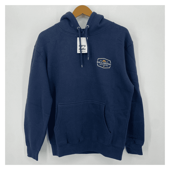 Billabong Hoodie Men's Double Sided Logo Pullover Pocket, Navy, S
