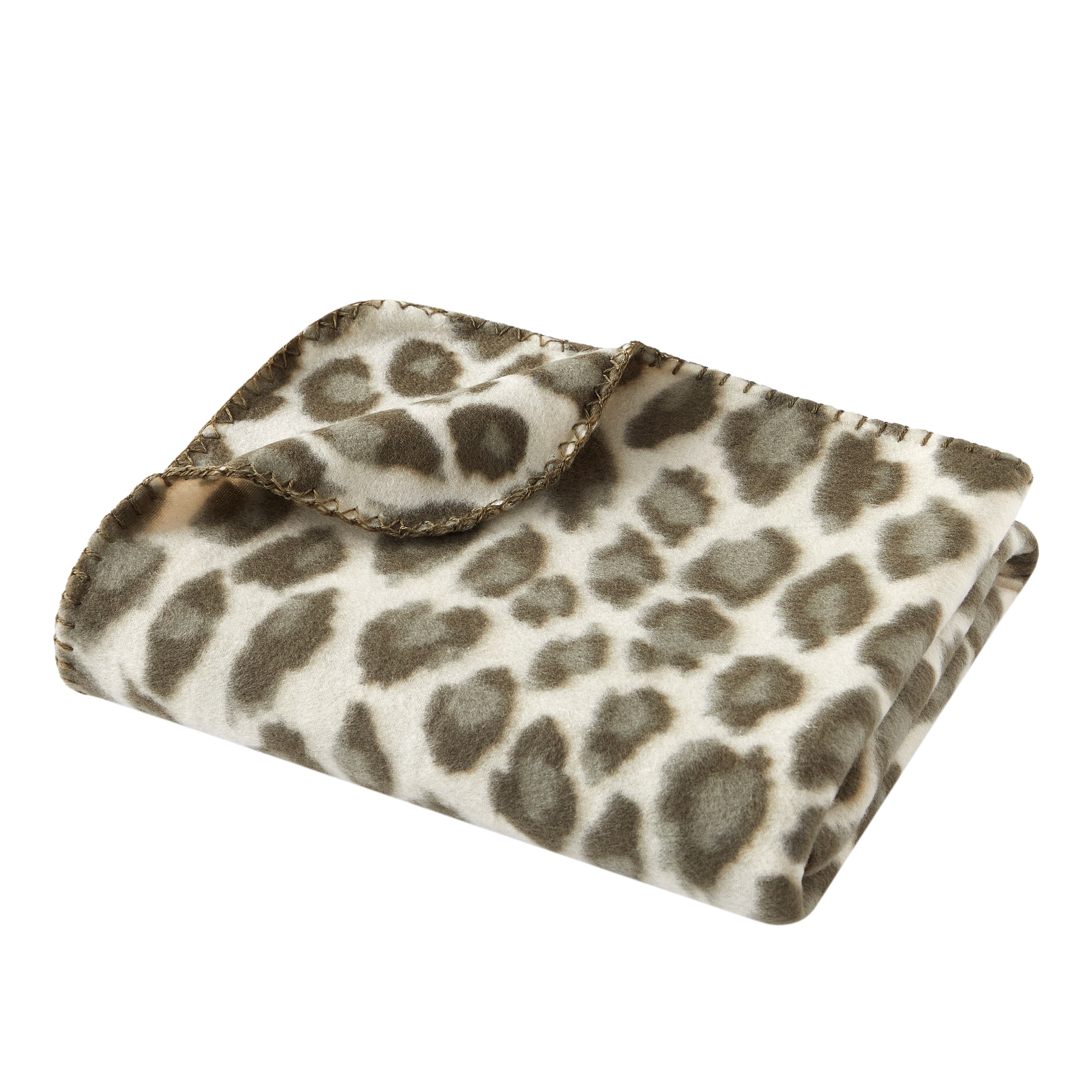 Mainstays Cozy Fleece Throw Blanket, Leopard, 50 in x 60 in