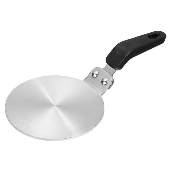 Placa difusora de calor para estufa de gas de 5.1 pulgadas con mango separable, tonalidad plateada/negra