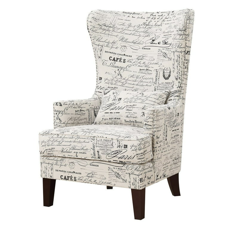 Coaster Furniture Two-Piece Accent Chair and Ottoman Set in French Script  Patter - Living Room - New York - by HomeClick