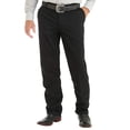 thumbnail image 1 of Pantalón casual Wrangler con parte delantera plana, corte holgado para hombre, color negro, 1 of 3