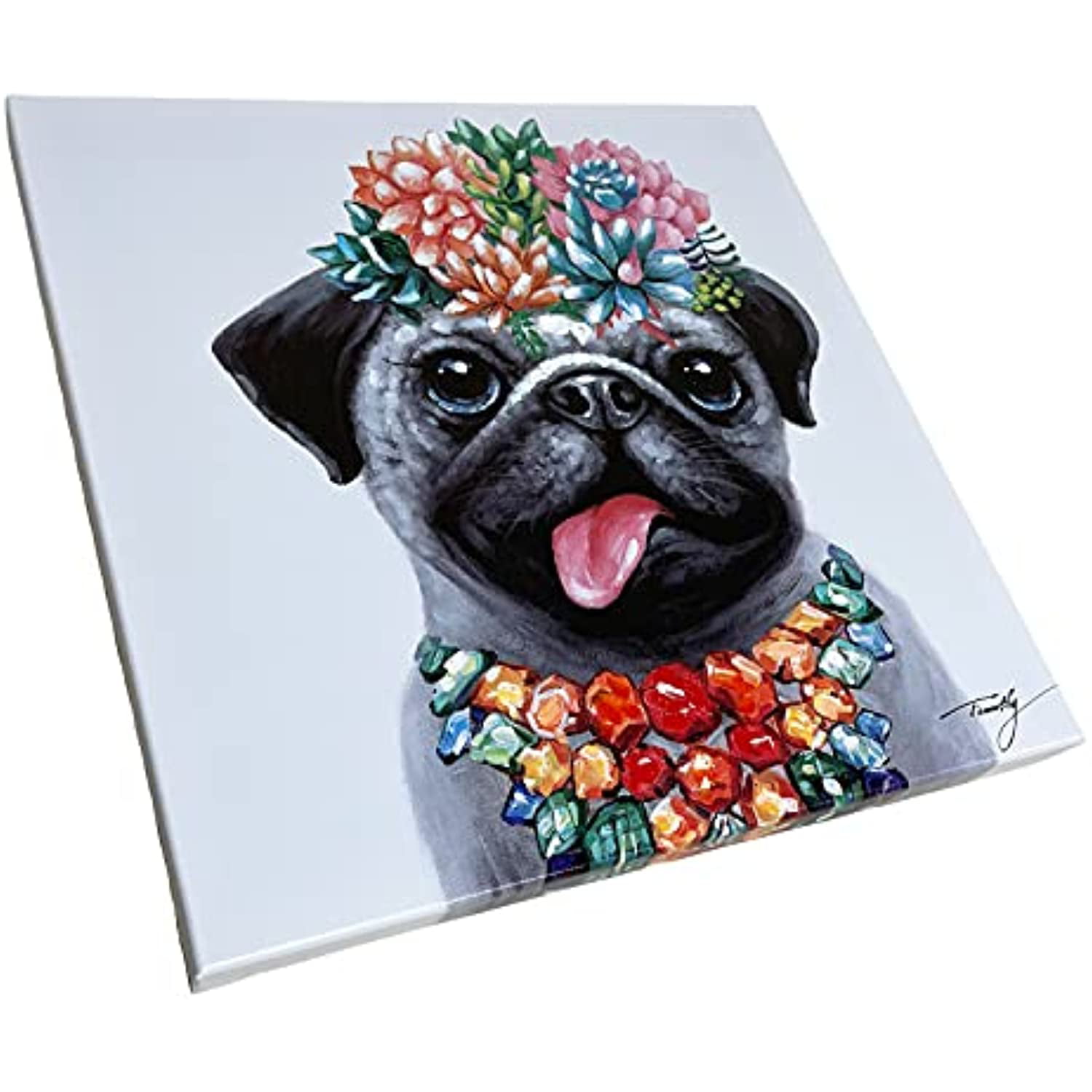 PUG DOG CANVAS PICTURE PRINT WALL ART A938 