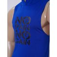 thumbnail image 5 of Sinleey Men's Activewear Tank Top Hoodies Sleeveless Vest for Bodybuilding Muscle Athletic Shirt Dark Blue XXL, 5 of 7