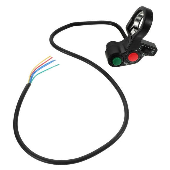 Hemoton Universal Motorcycle Handlebar Switch with Turn Signal Horn and Headlight Functions for Various Models Black plastic