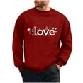thumbnail image 2 of Yaoyar Mens Valentine's Day Printed Casual Long-Sleeved Round Neck Bottoming Sweatshirt Breathable And Comfortable Casual Top Long-Sleeved Round Neck Shirt Daily And Outdoor Sport Wear, 2 of 6