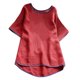 thumbnail image 1 of Gibobby Camisetas Mujer Baratas Manga Corta Blusa básica fiesta con cuello redondo para mujer(Rojo,G), 1 of 5