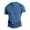 Blue, variant on JTieacloth Mens Collar Shirt Men's Short Sleeve T Shirt Summer Casual Solid Holiday Shirts Tops Black L