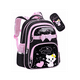 thumbnail image 1 of Mochila De Cuero Impermeable Gatito Con Lapicera  Negro moño rosa, 1 of 5
