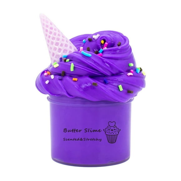 Purple 70Ml Furry Cloud Butters Slimes Clays Toy Non Settling With Accessories Diy Noodles Stretchy Slimes For Creatives Crafts