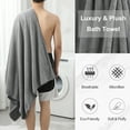 thumbnail image 2 of Smuge 18 Pcs Bath Towel Sets, Include 6 Bath Sheet Towels, 6 Hand Towels, 6 Washcloths, Soft Microfiber Highly Absorbent Shower Towel for Bathroom Gym Spa(Dark Gray), 2 of 7