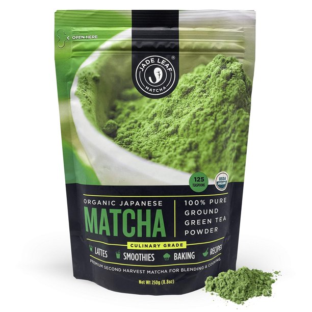 Jade Leaf Matcha Green Tea Powder Organic Authentic Japanese Origin Culinary Grade Premium 2nd Harvest 8 8oz 8 8 Ounce Pack Of 1 Walmart Com Walmart Com
