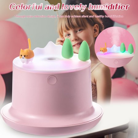 

Kqacd Portable Curious Cat Cute Fun Cute Cat Warm Light Atmosphere Lamp Humidifier