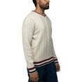 thumbnail image 3 of X RAY JEANS Mens Cable Knit Tipped V-Neck Sweater, Cream, M, 3 of 5
