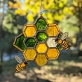 thumbnail image 5 of Bee Sun Catcher Ornament - Acrylic Honeycomb Window Hanging Decor for Home, Garden Nursery - Cute Bee Bee Wall Art, Spring & Summer Decor Handmade Housewarming Gift for Women, Mom, Grandma, 5 of 5