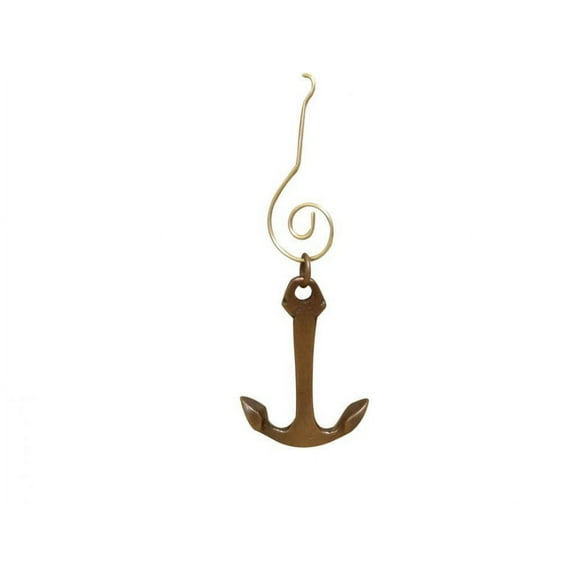 Antique Copper Anchor Christmas Ornament 4" - Nautical Ornament - Nautical Decor