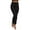 Black, variant on Women's Cotton Containing High Waist Slim Fit Perforated Tie Design Tight Trousers