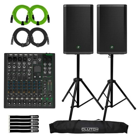 Mackie Thrash 215 15" 1300W Powered Loudspeaker with ProFX10v3  Analog Mixer Package